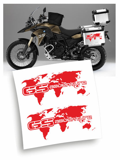 bmw gs adventure adesivi stickers borse laterali mappamondo