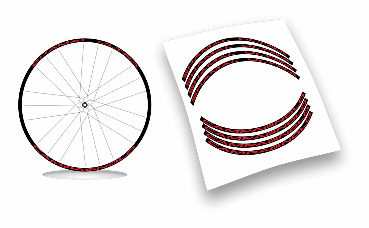 Kit adesivi cerchi bicicletta da corsa campagnolo shamal ultra