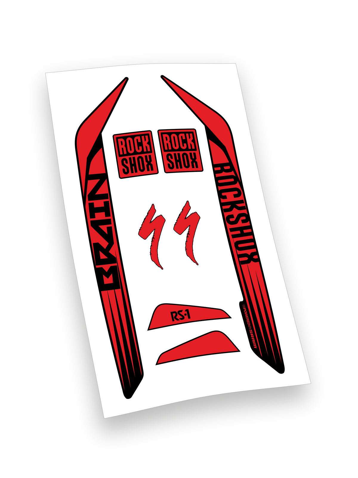 Rock Shox RS1 Brain 2016 kit adesivi forcella personalizzati con fondo
