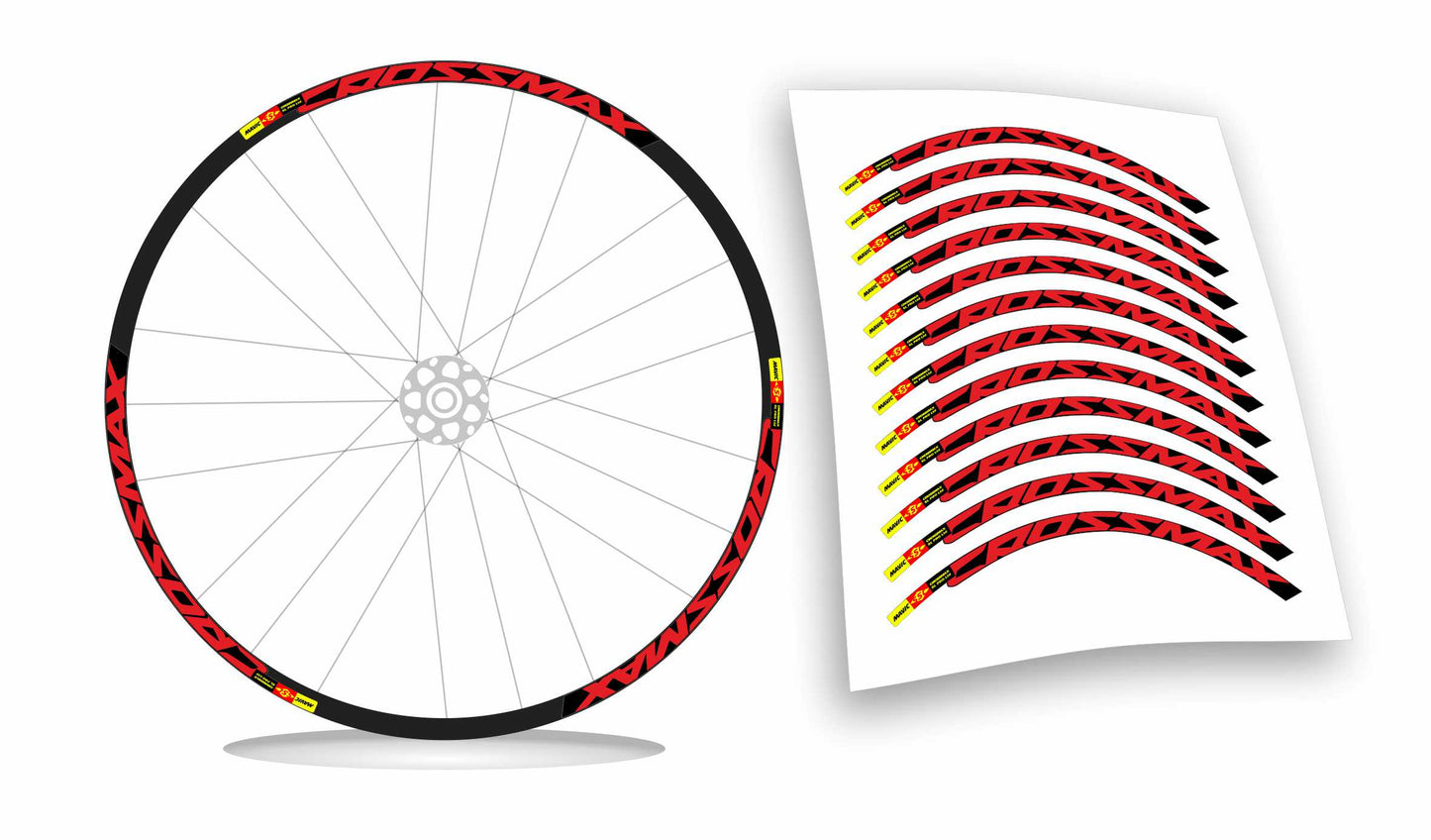 kit adesivi cerchi bici mtb mavic CROSSMAX 2014/2015 colore personalizzato antigraffio