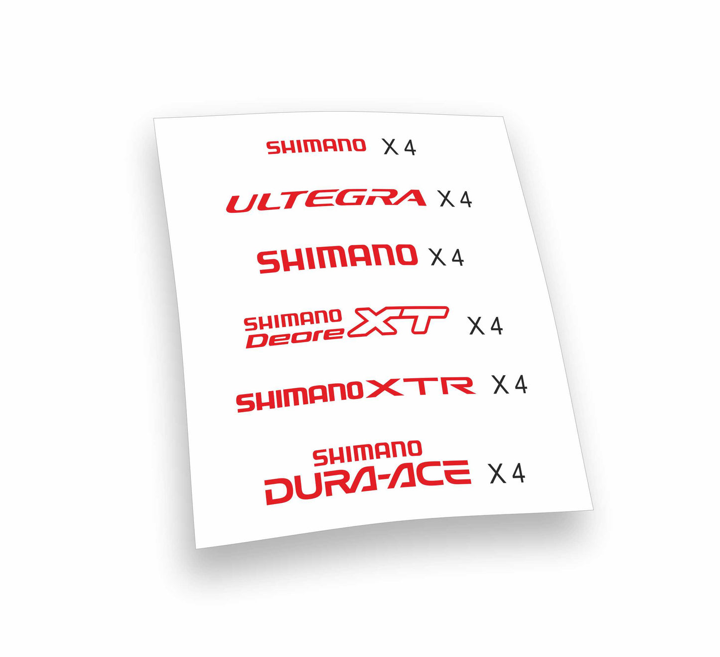 Shimano XT Deore XTR Dura-Ace Ultegra kit adesivi