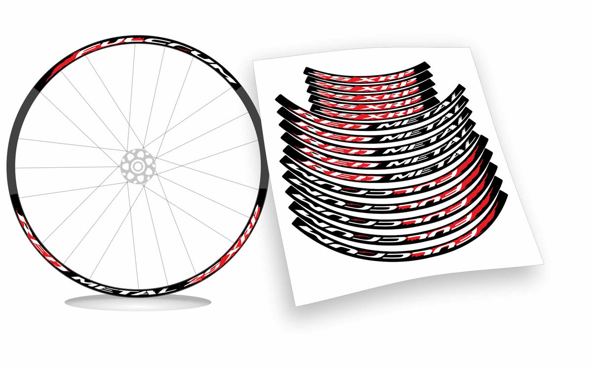 kit adesivi fulcrum RED METAL XRP per cerchi mtb stickers wheel