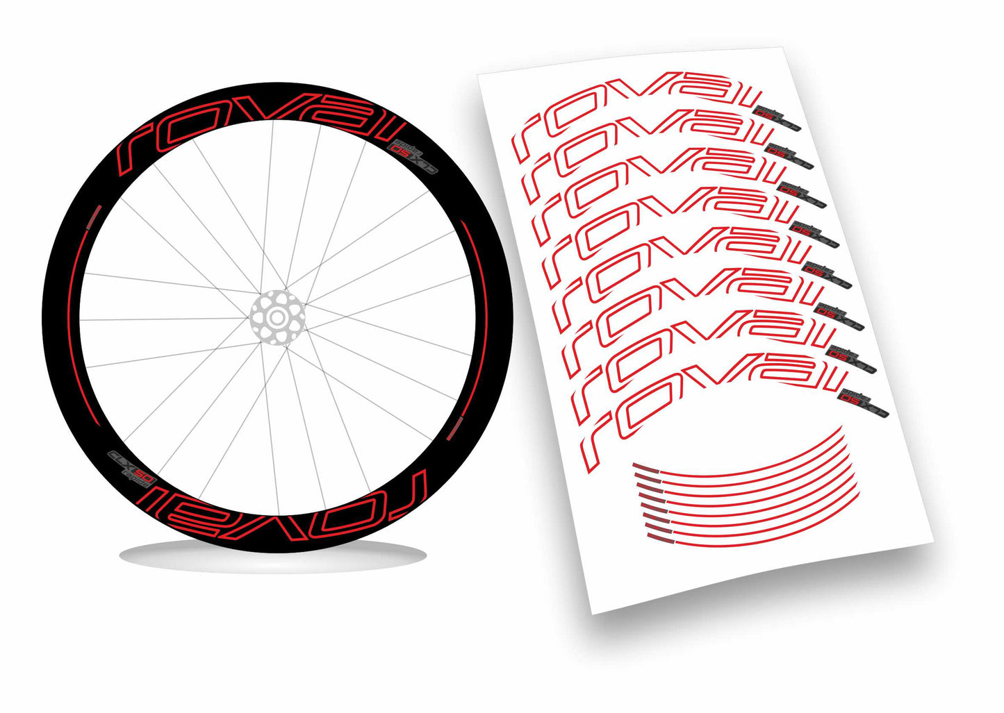 Roval CLX 50 rapide kit adesivi per cerchi bicicletta da corsa