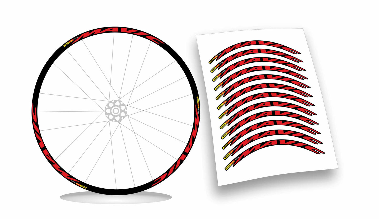 Mavic kit adesivi cerchi bici mtb bdc 12 pezzi colore personalizzato