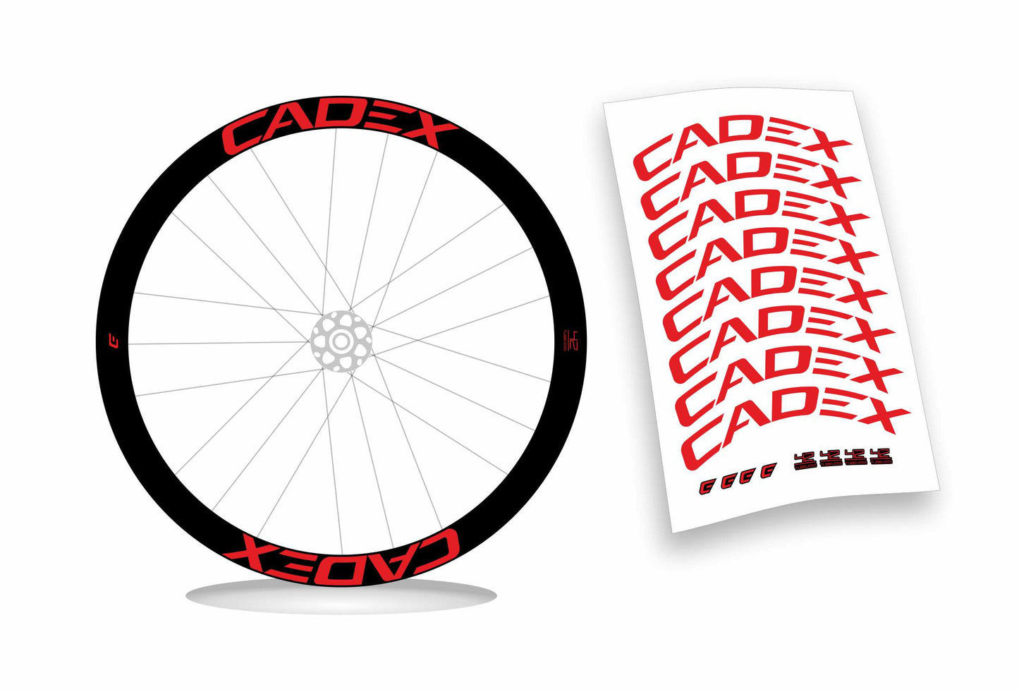 Cadex 42 kit adesivi per cerchi bicicletta da corsa