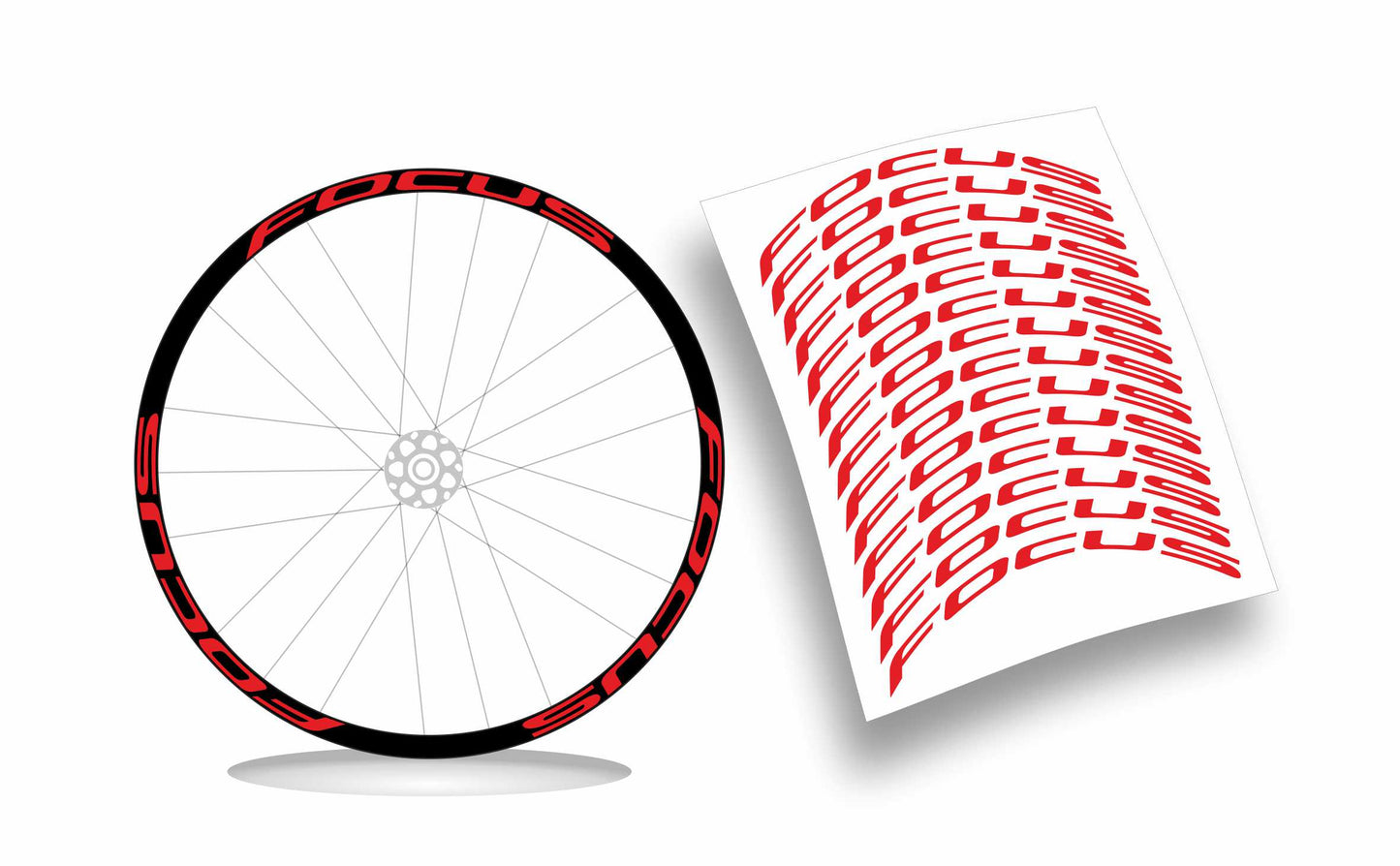 Focus kit adesivi per cerchi bike colore personalizzato