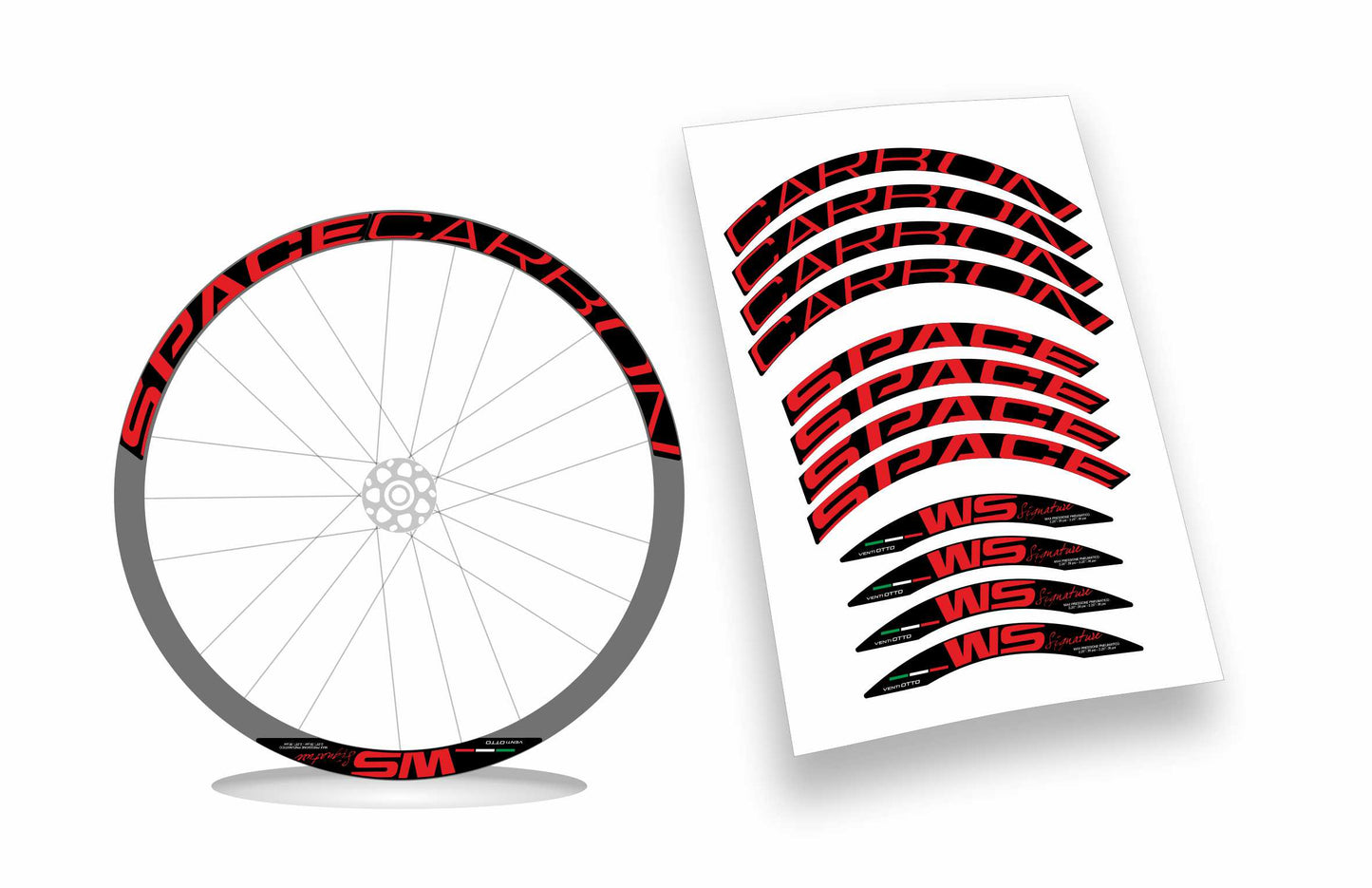 Space Carbon WS Signature Venti Otto kit adesivi personalizzati