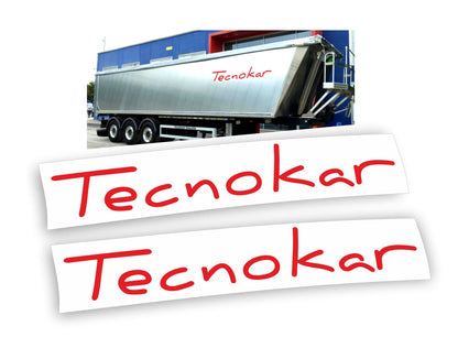 Tecnokar Trailers adesivi ribaltabile cassone semirimorchio 200cm x 28cm