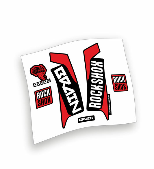 Kit ADESIVI forcella bici mtb rock shox brain mountain bike stickers fork bike custom reba sid