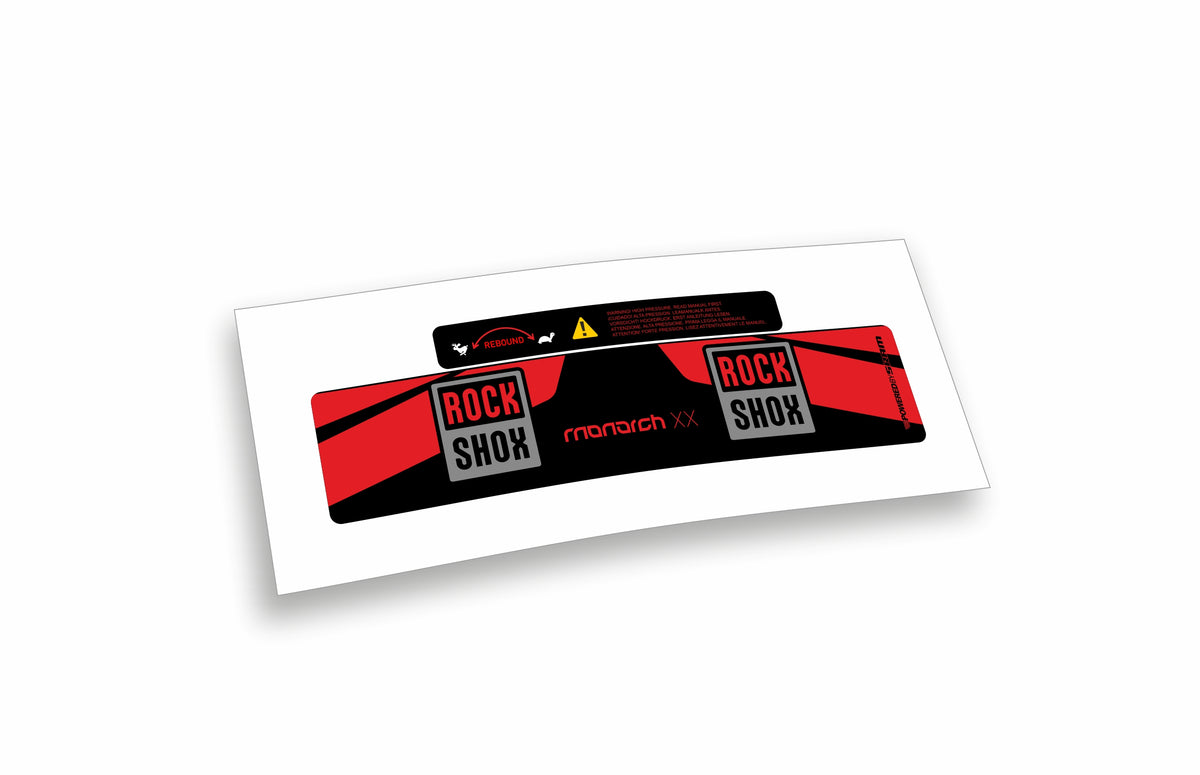 Rock Shox Monarch XX 2017 - adesivi sticker per ammortizzatore posteriore