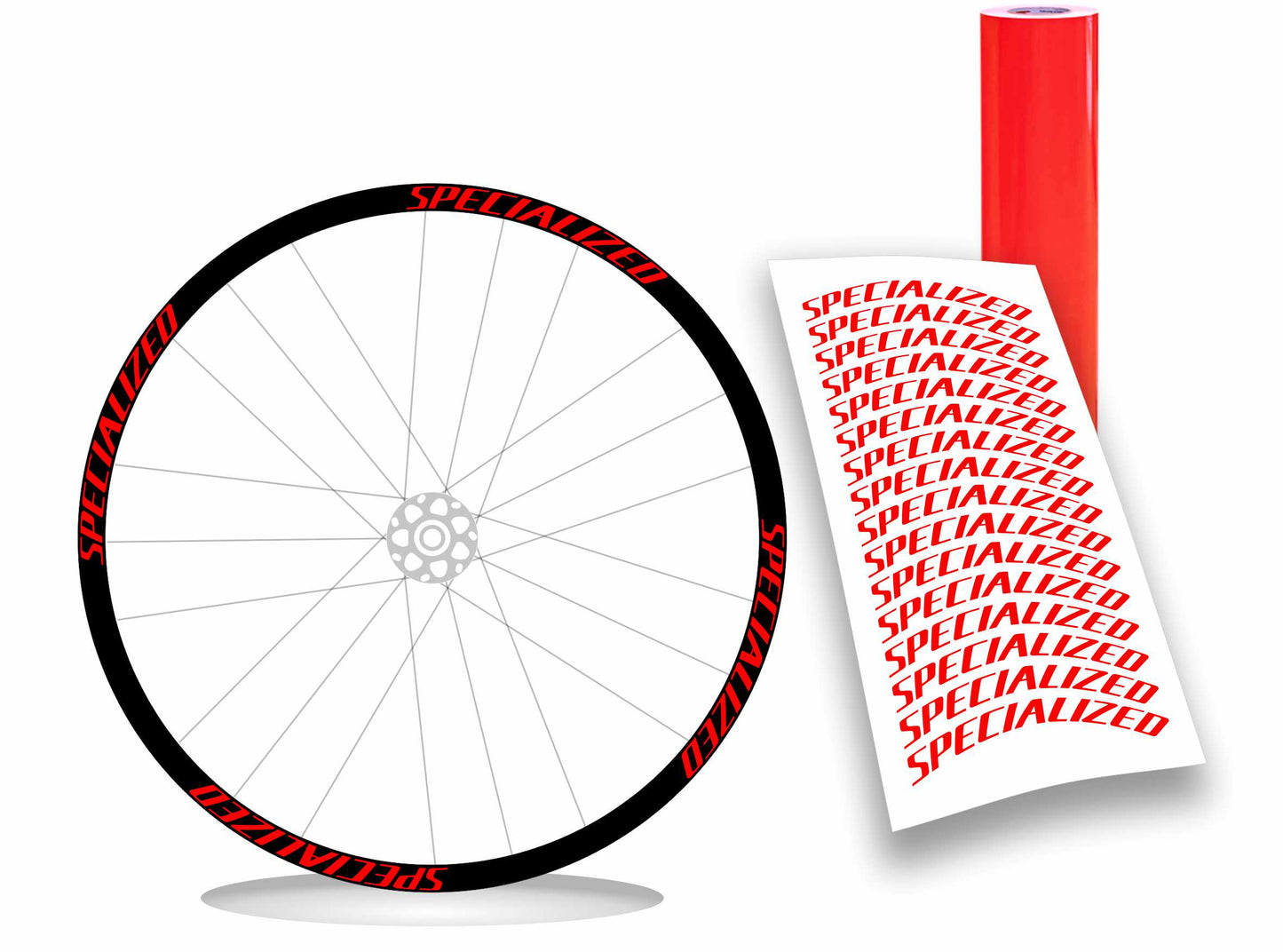 Specialized kit adesivi cerchi bici mtb bdc 16 pezzi colore personalizzato