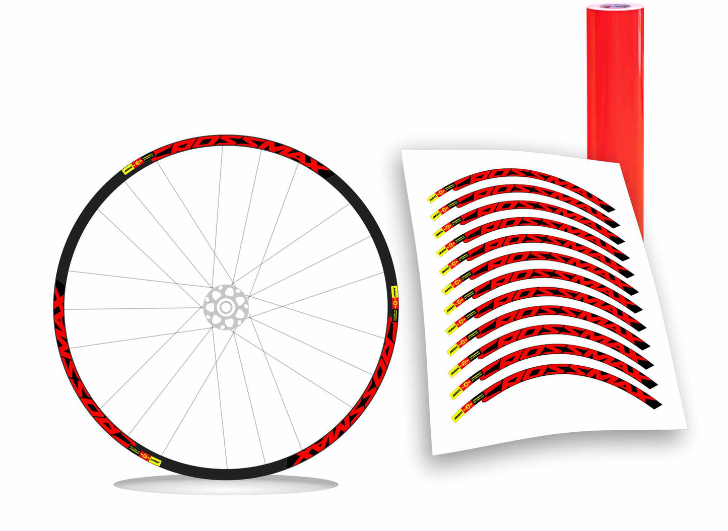 kit adesivi cerchi bici mtb mavic CROSSMAX 2014/2015 colore personalizzato antigraffio