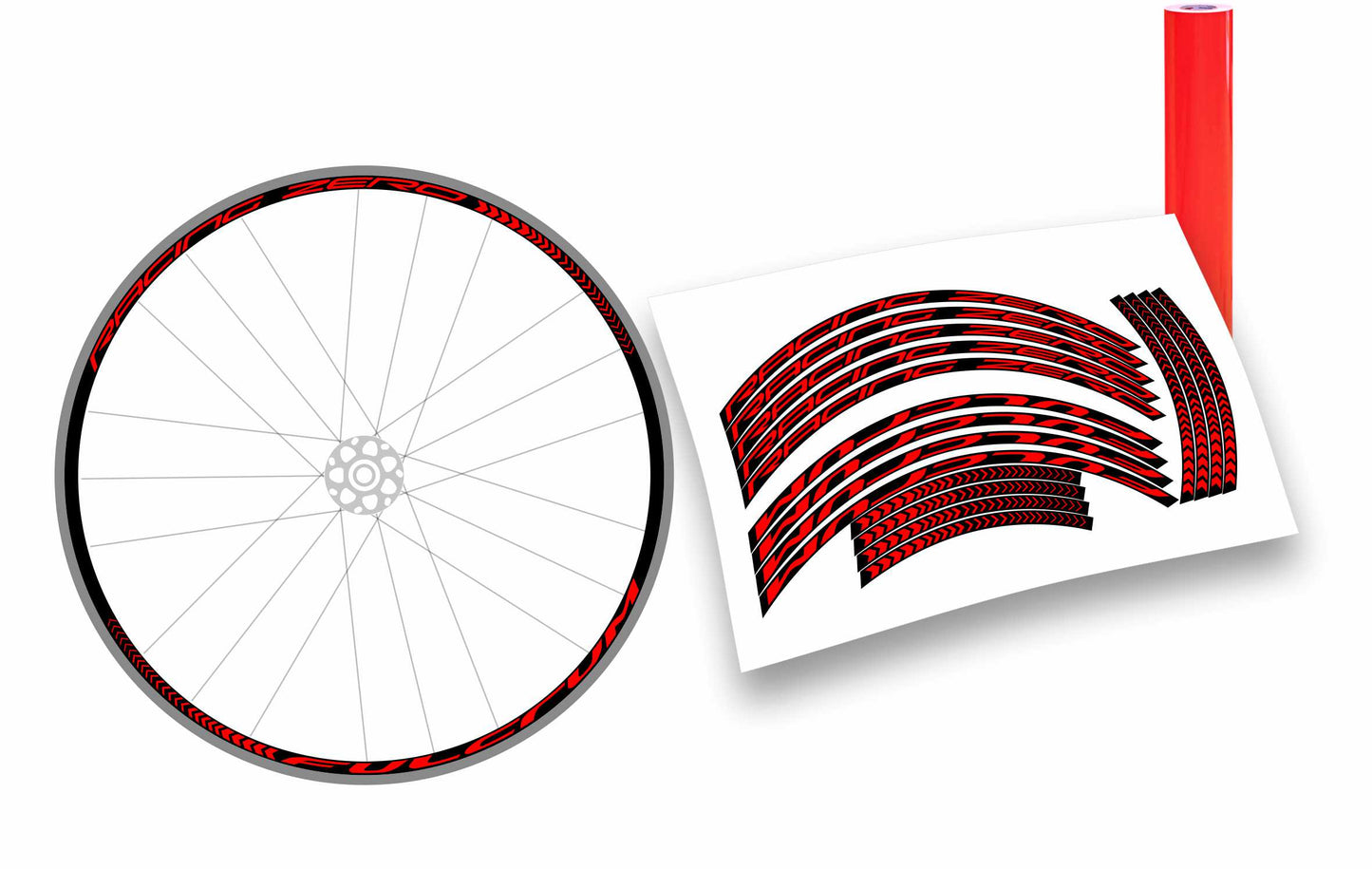 Kit completo adesivi cerchi bici da corsa fulcrum racing zero colore personalizzato stickers