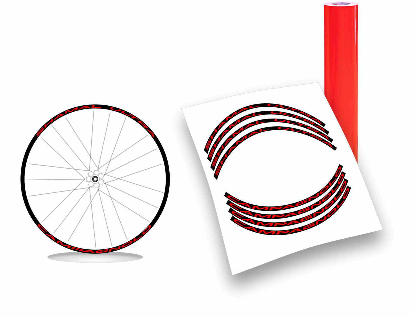 Kit adesivi cerchi bicicletta da corsa campagnolo shamal ultra