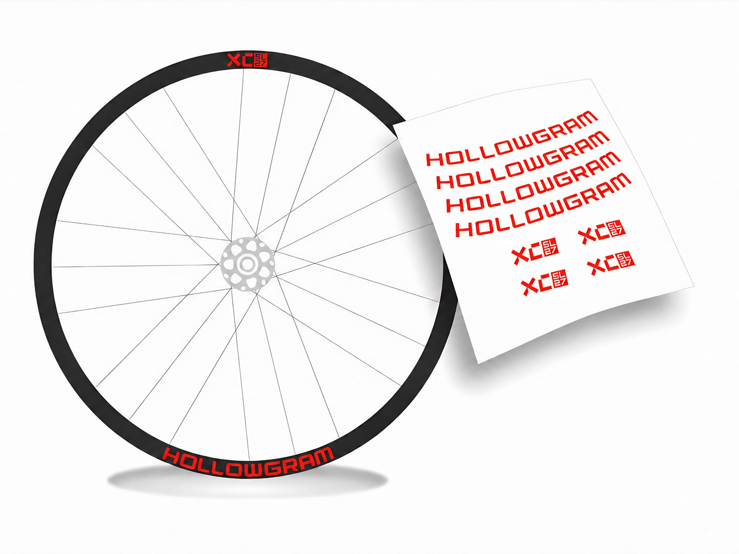 Hollowgram XC SL27 adesivi cerchi bicicletta mtb