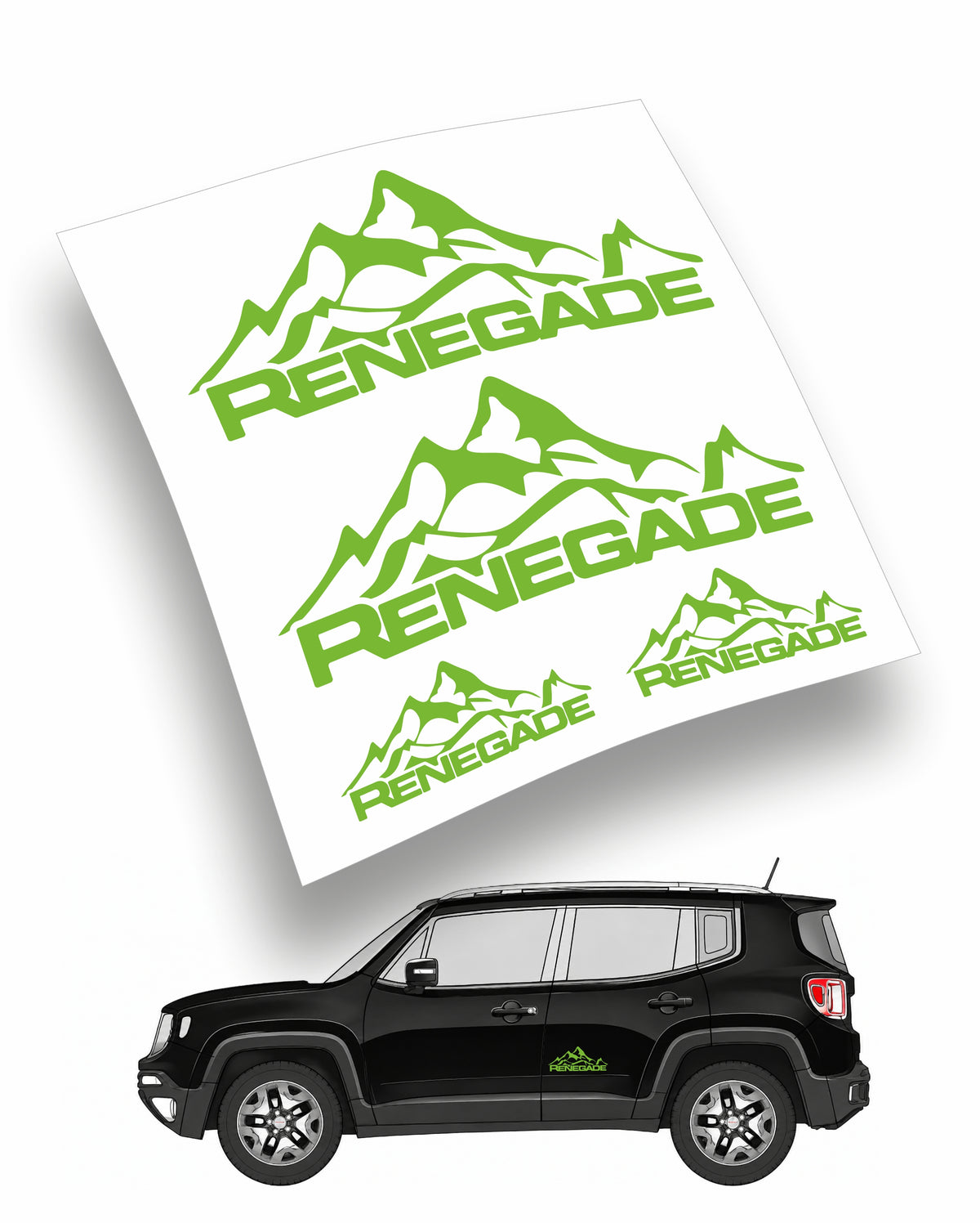 Jeep Renegade Kit adesivi Auto 4 pz. (montagna)