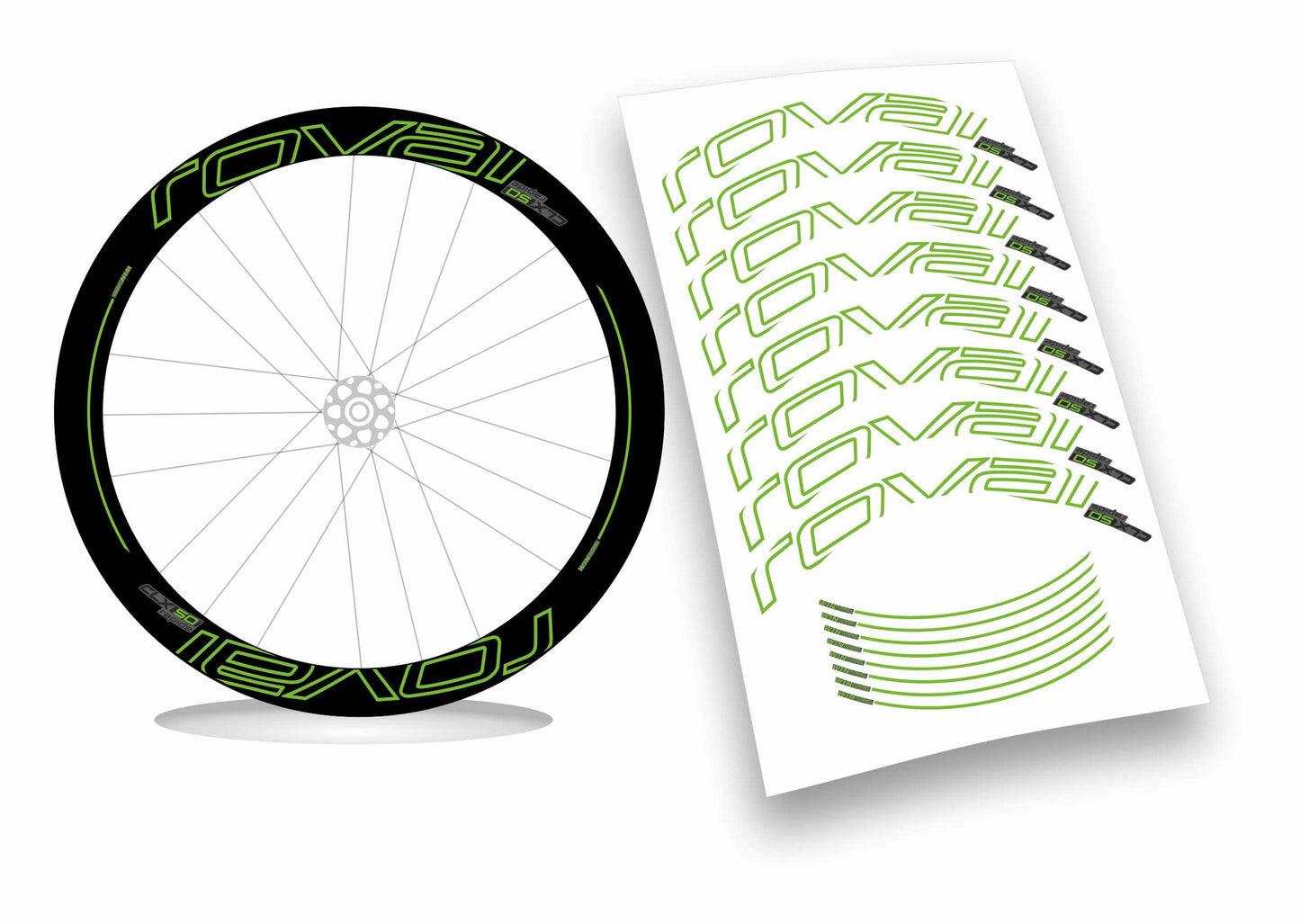 Roval CLX 50 rapide kit adesivi per cerchi bicicletta da corsa