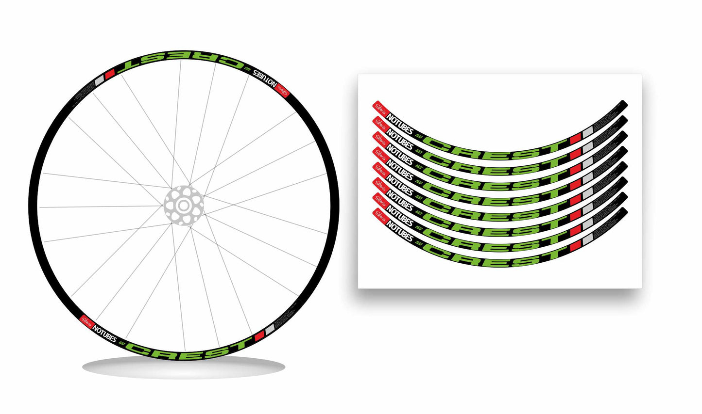 Kit adesivi/stickers per cerchi bicicletta MTB ZTR CREST
