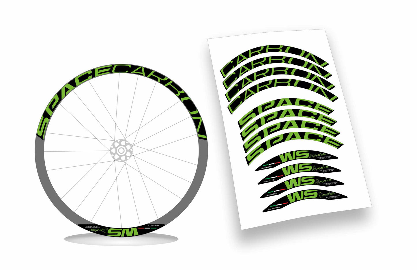 Space Carbon WS Signature Venti Otto kit adesivi personalizzati
