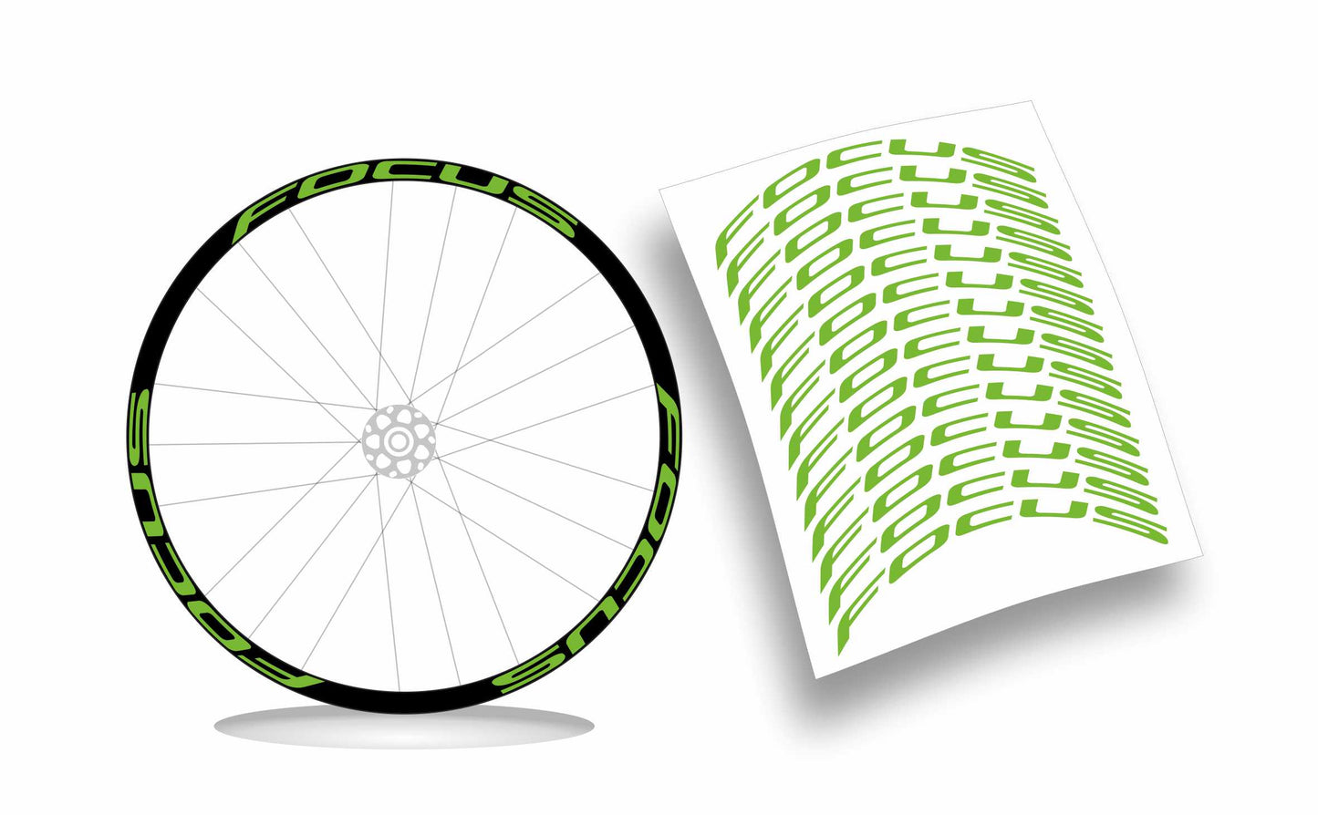 Focus kit adesivi per cerchi bike colore personalizzato
