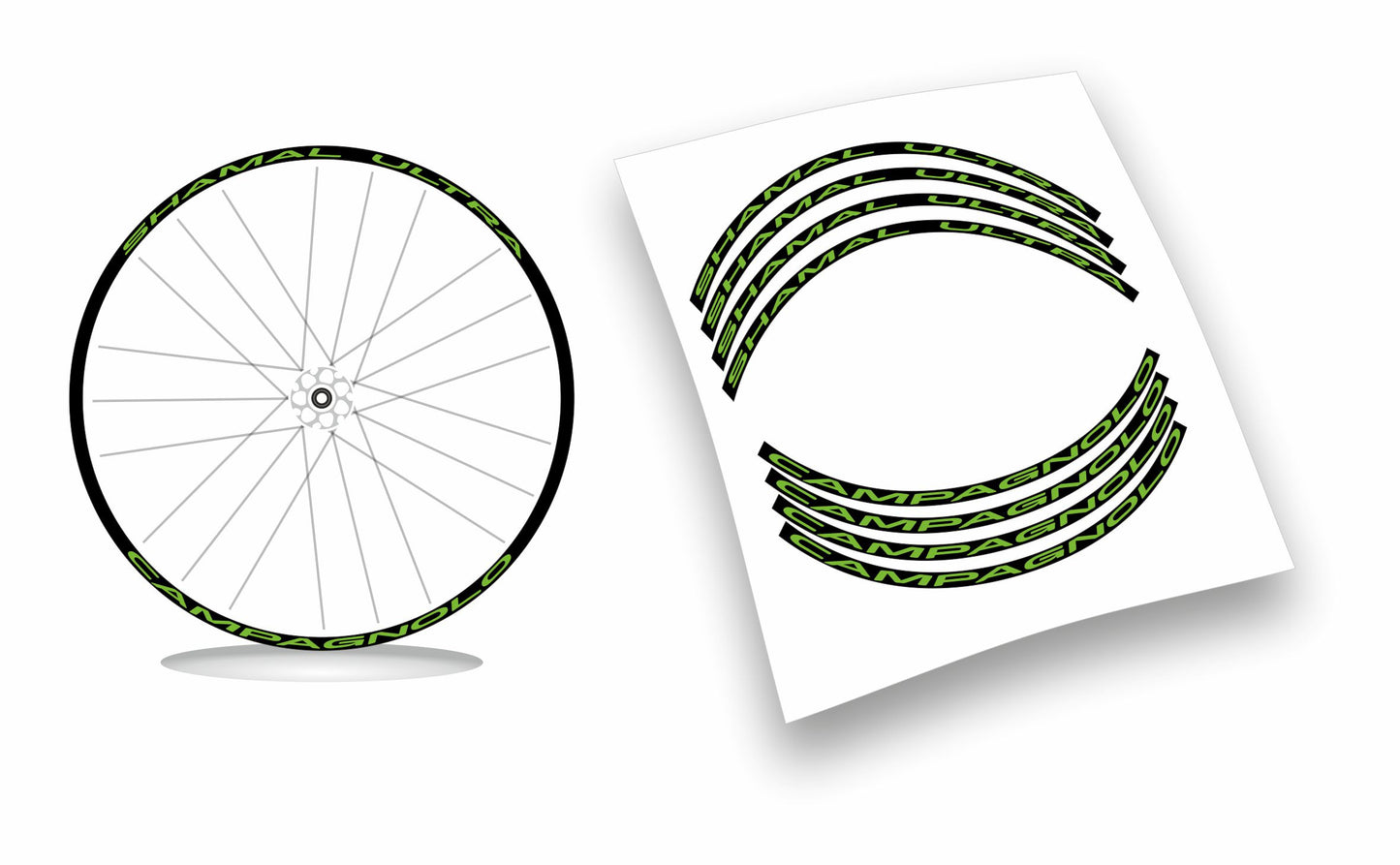 Kit adesivi cerchi bicicletta da corsa campagnolo shamal ultra