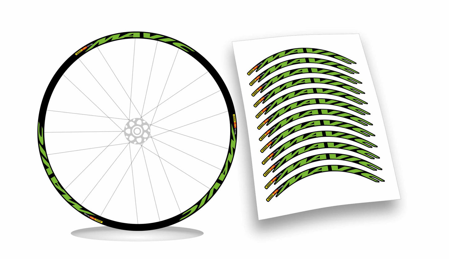 Mavic kit adesivi cerchi bici mtb bdc 12 pezzi colore personalizzato