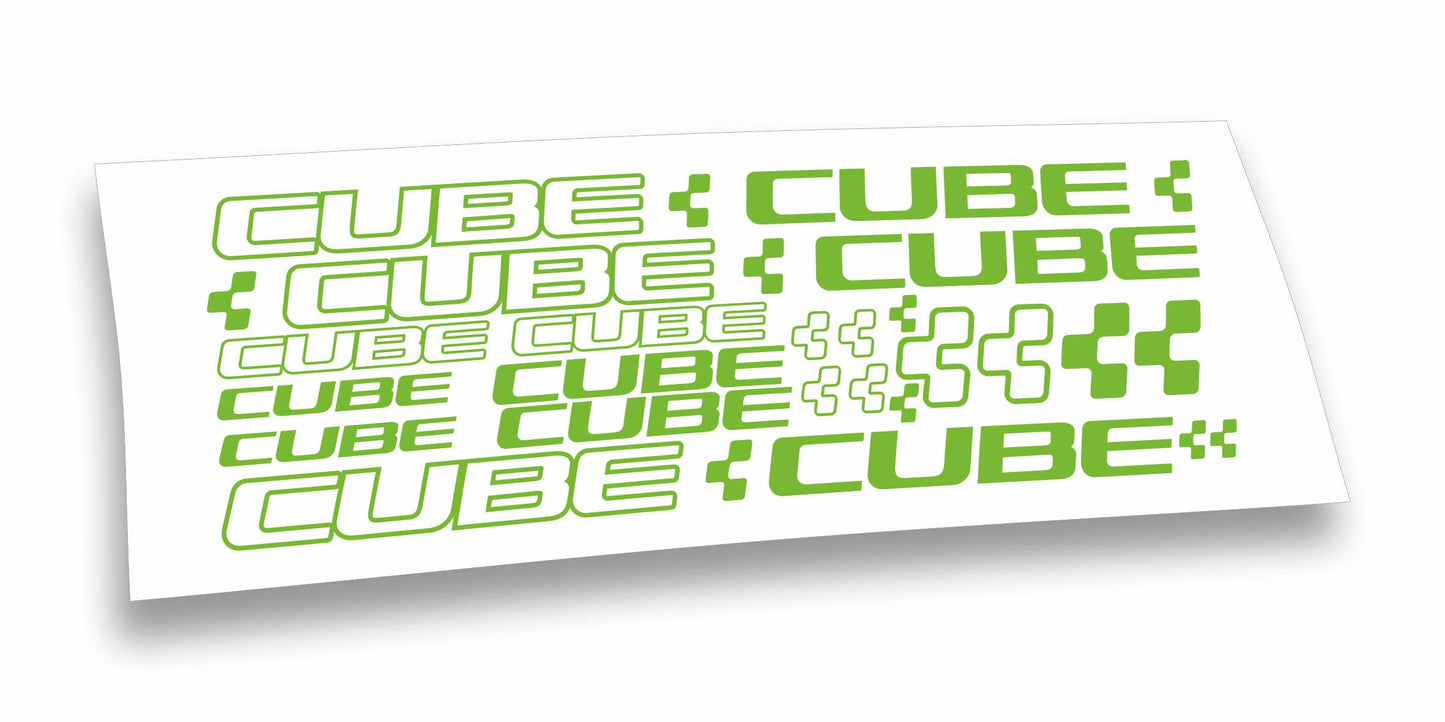 Cube nuovo kit adesivi per mountain bike e bici da corsa completo 24 pezzi