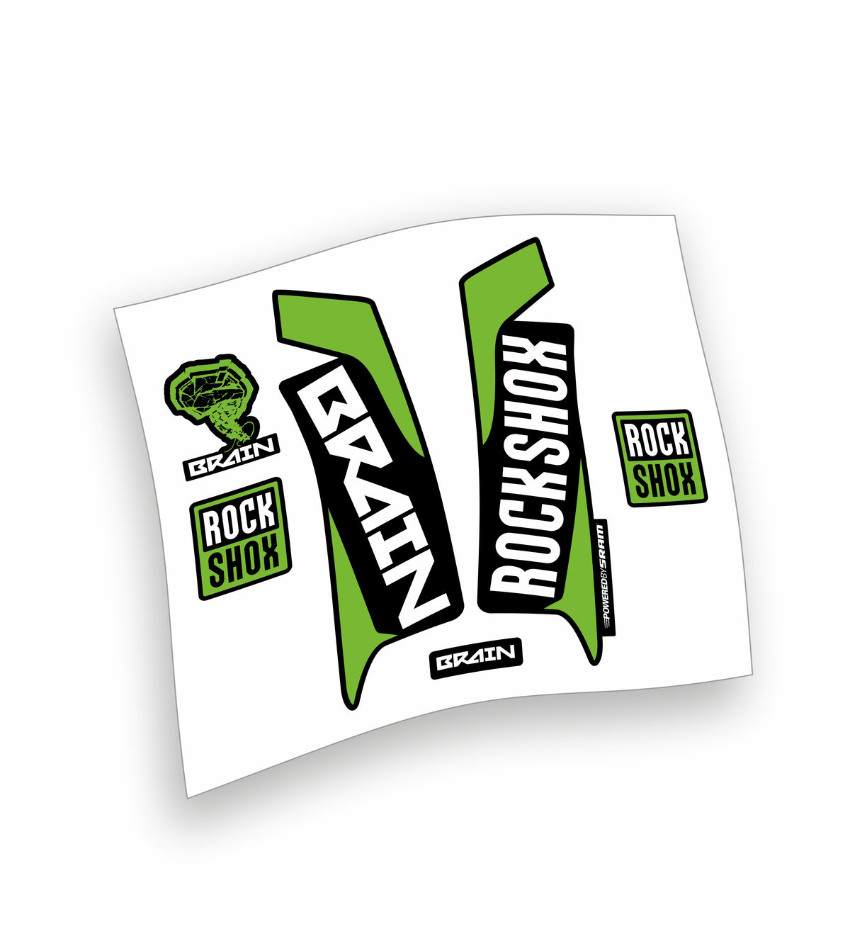 Kit ADESIVI forcella bici mtb rock shox brain mountain bike stickers fork bike custom reba sid