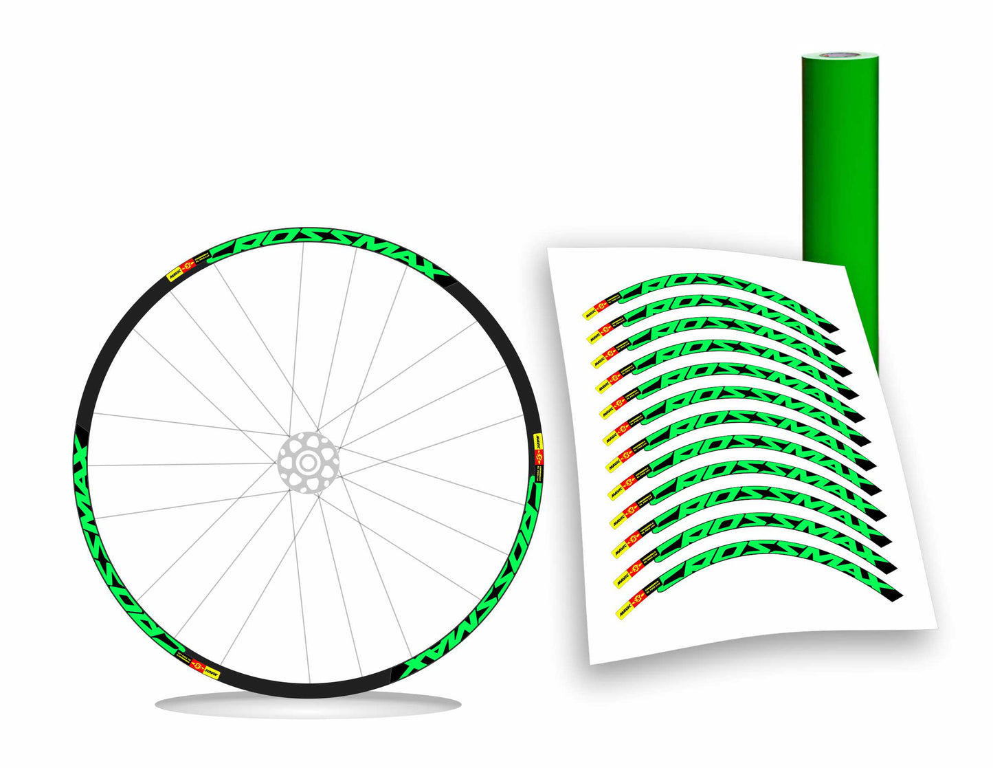kit adesivi cerchi bici mtb mavic CROSSMAX 2014/2015 colore personalizzato antigraffio