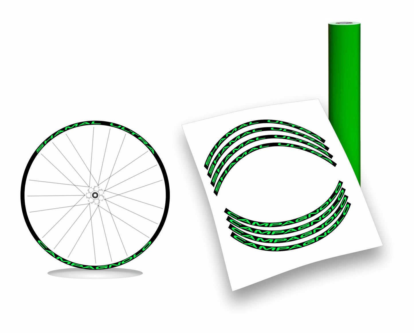Kit adesivi cerchi bicicletta da corsa campagnolo shamal ultra