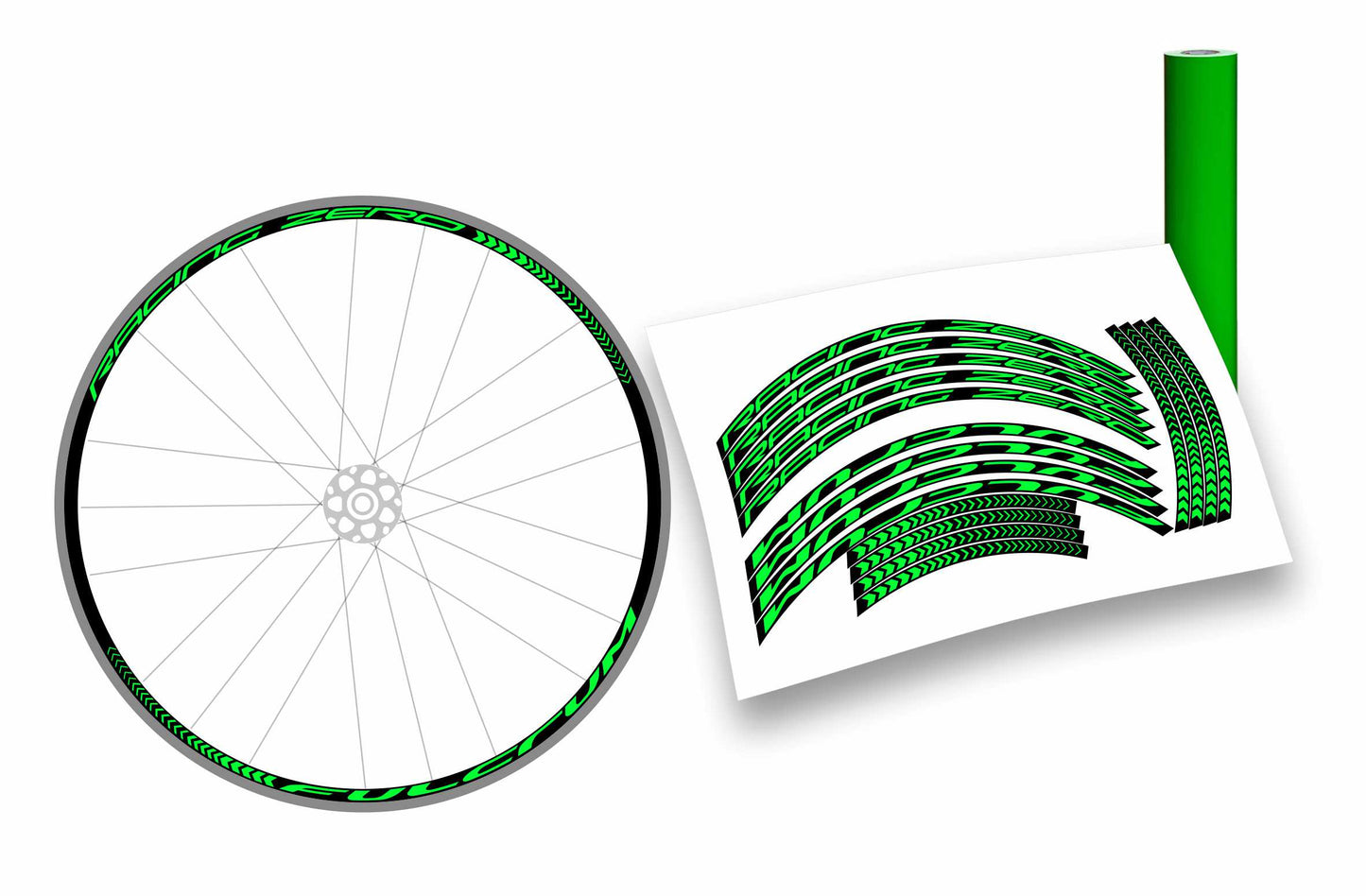Kit completo adesivi cerchi bici da corsa fulcrum racing zero colore personalizzato stickers