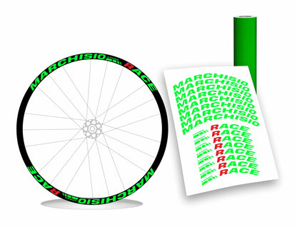 kit adesivi stickers cerchi bicicletta MARCHISIO carbo race
