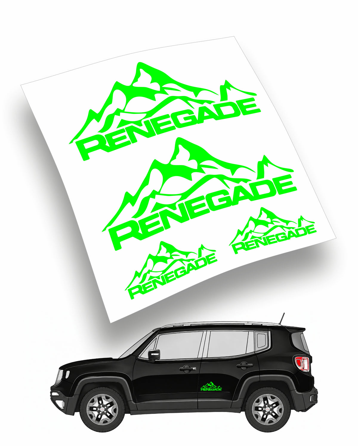 Jeep Renegade Kit adesivi Auto 4 pz. (montagna)