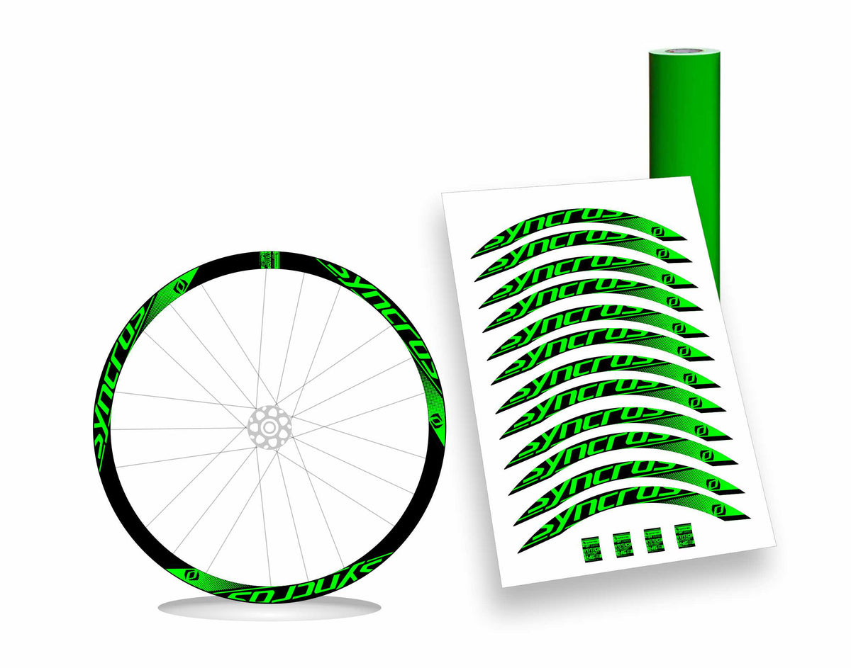 Syncros DT Swiss rr10 carbon clincher 46 Kit adesivi cerchi bici da corsa 28" colore personalizzato