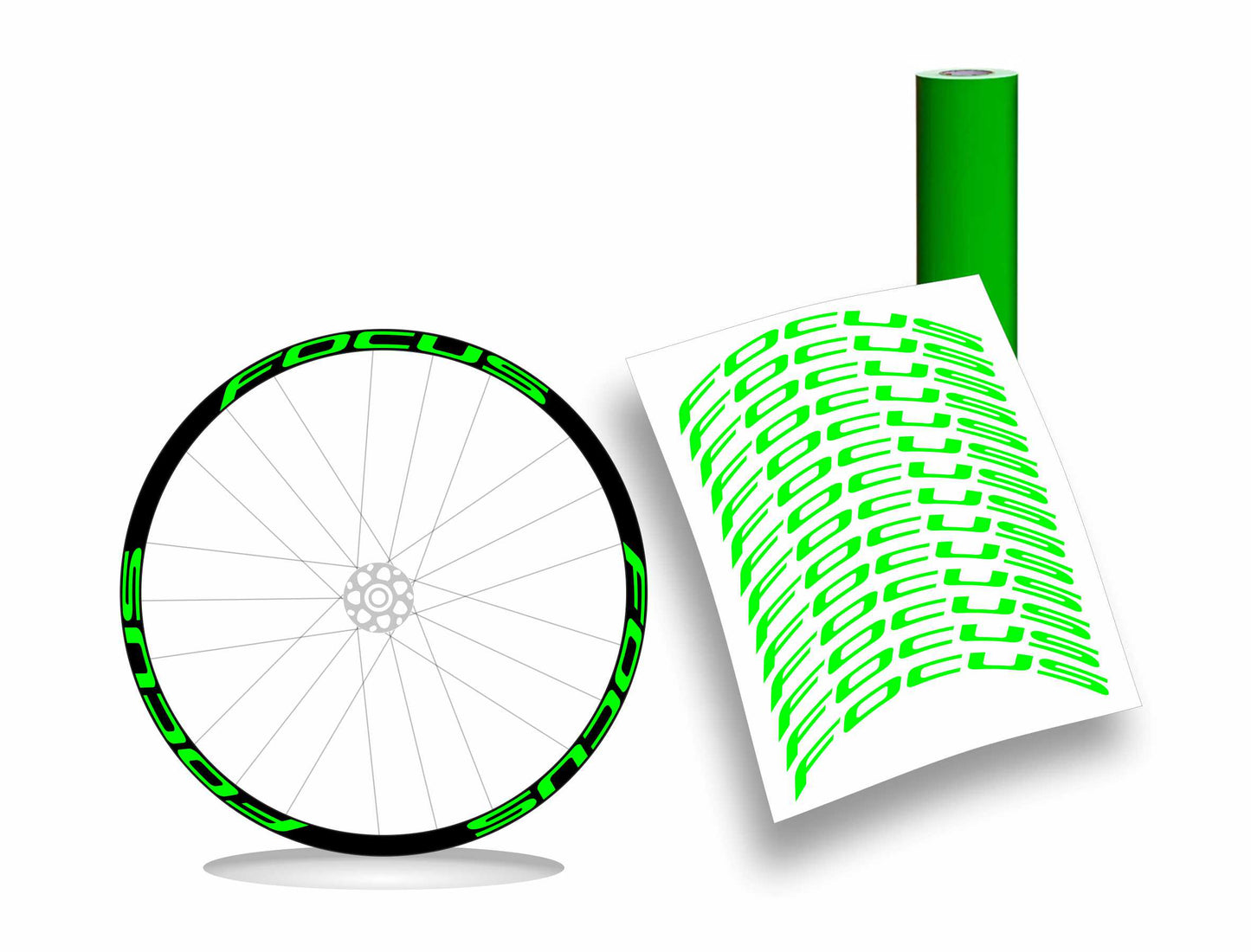 Focus kit adesivi per cerchi bike colore personalizzato