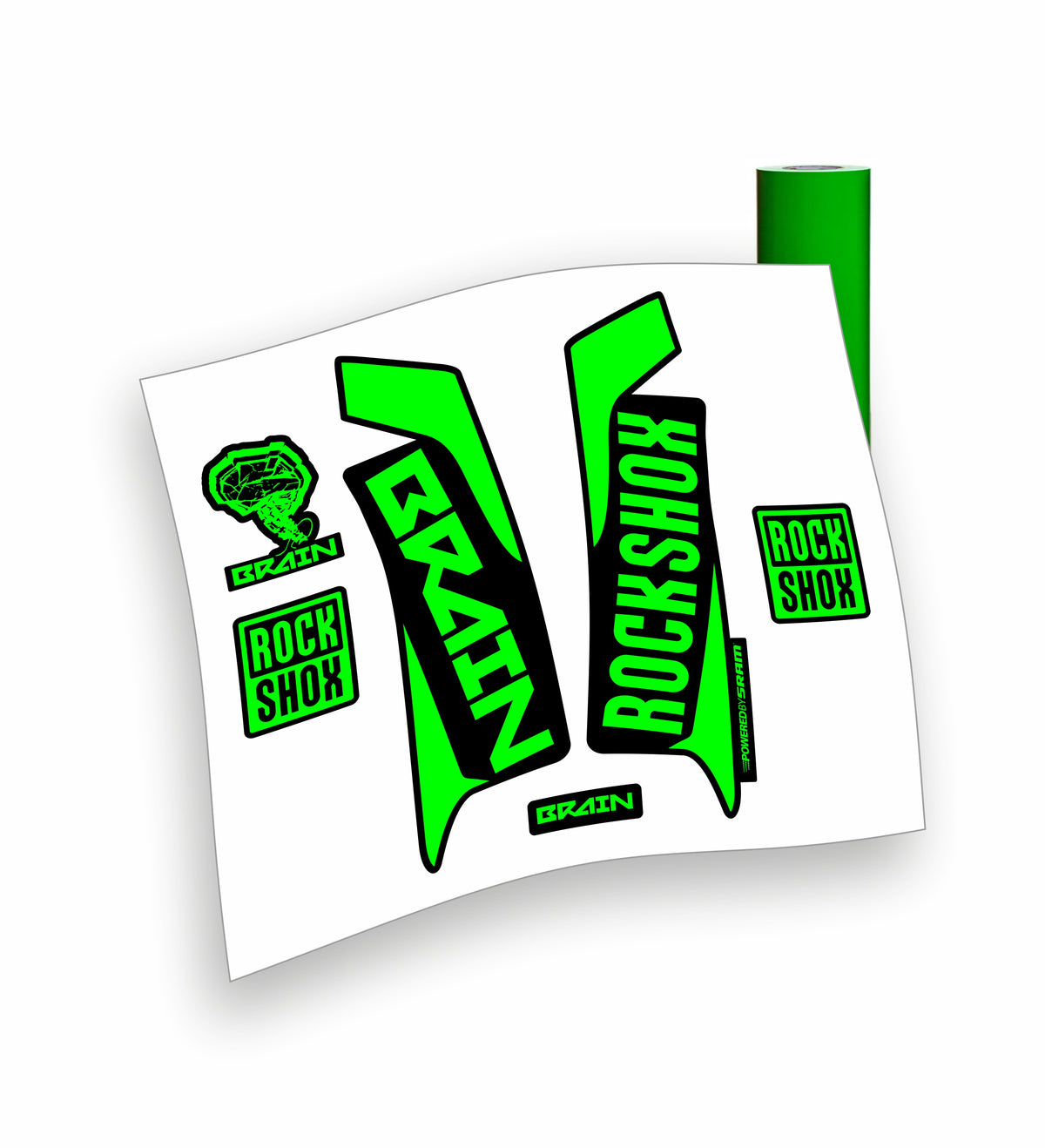 Kit ADESIVI forcella bici mtb rock shox brain mountain bike stickers fork bike custom reba sid