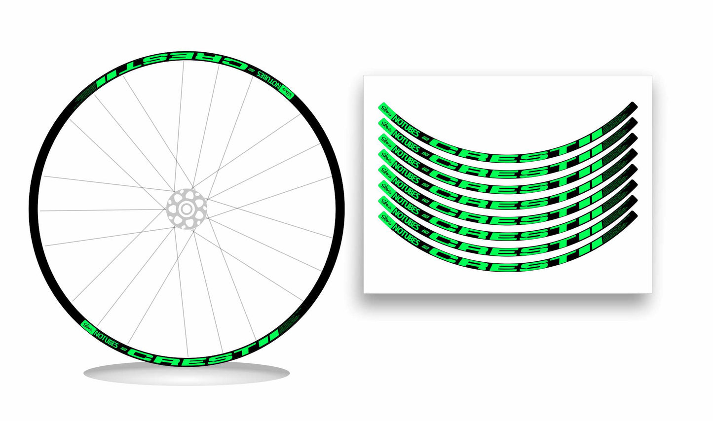 Kit adesivi/stickers per cerchi bicicletta MTB ZTR CREST