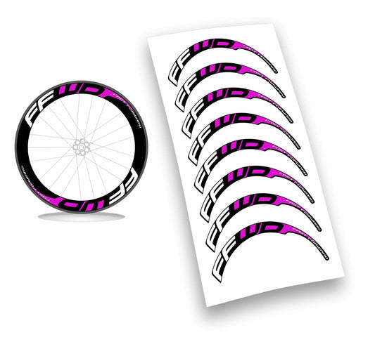 Kit adesivi/stickers per cerchi Fast Forward 8pezzi profilo 60mm