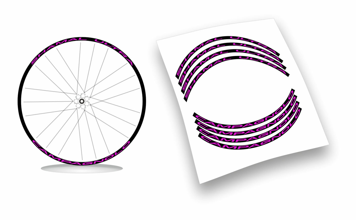 Kit adesivi cerchi bicicletta da corsa campagnolo shamal ultra