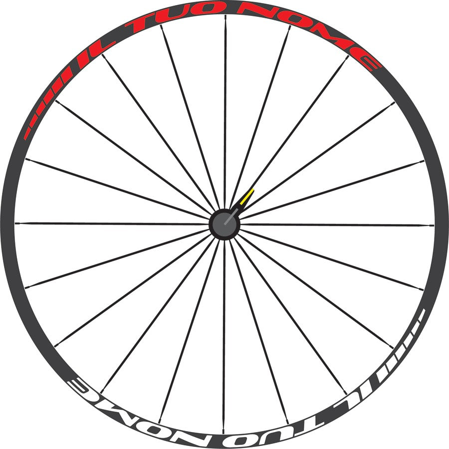 Adesivi cerchi con nome personalizzato mtb bdc 26 - 27,5 - 28 - 29 pollici stickers wheel