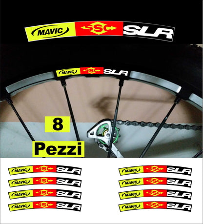 Kit adesivi cerchi mtb mavic SLR 26 - 27.5 - 29 pollici stickers wheel 8 pezzi