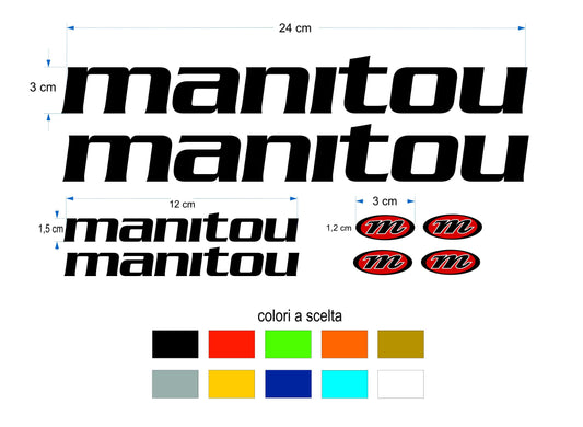 adesivi forcella manitou colori a scelta anche fluo mtb-8pz  stickers fork