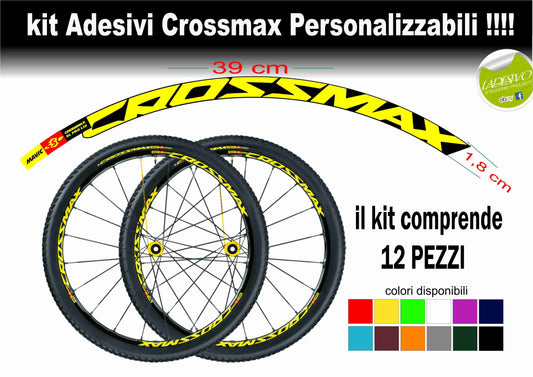 kit adesivi cerchi bici mtb mavic CROSSMAX 2014/2015 colore personalizzato antigraffio