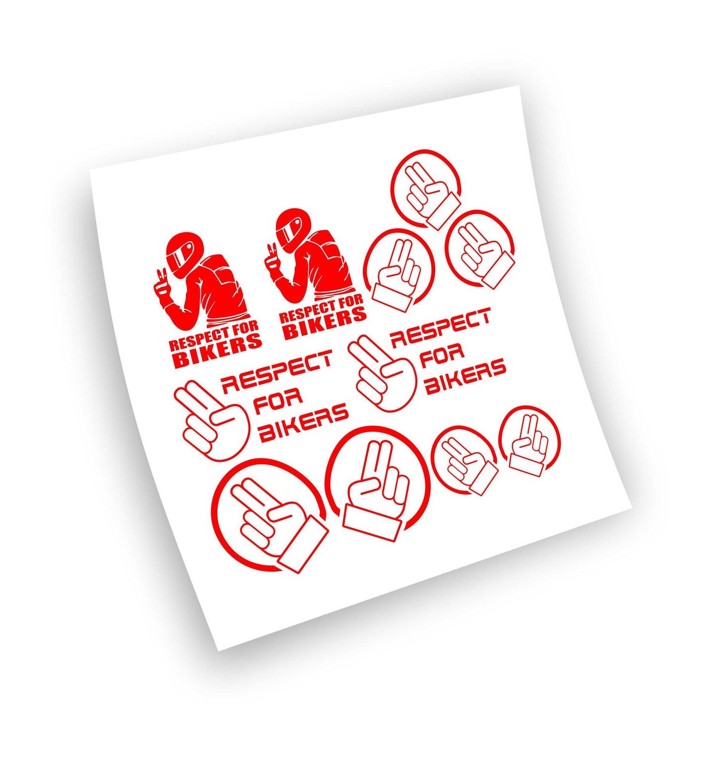 Adesivi Respect for bikers kit sticker colore personalizzato