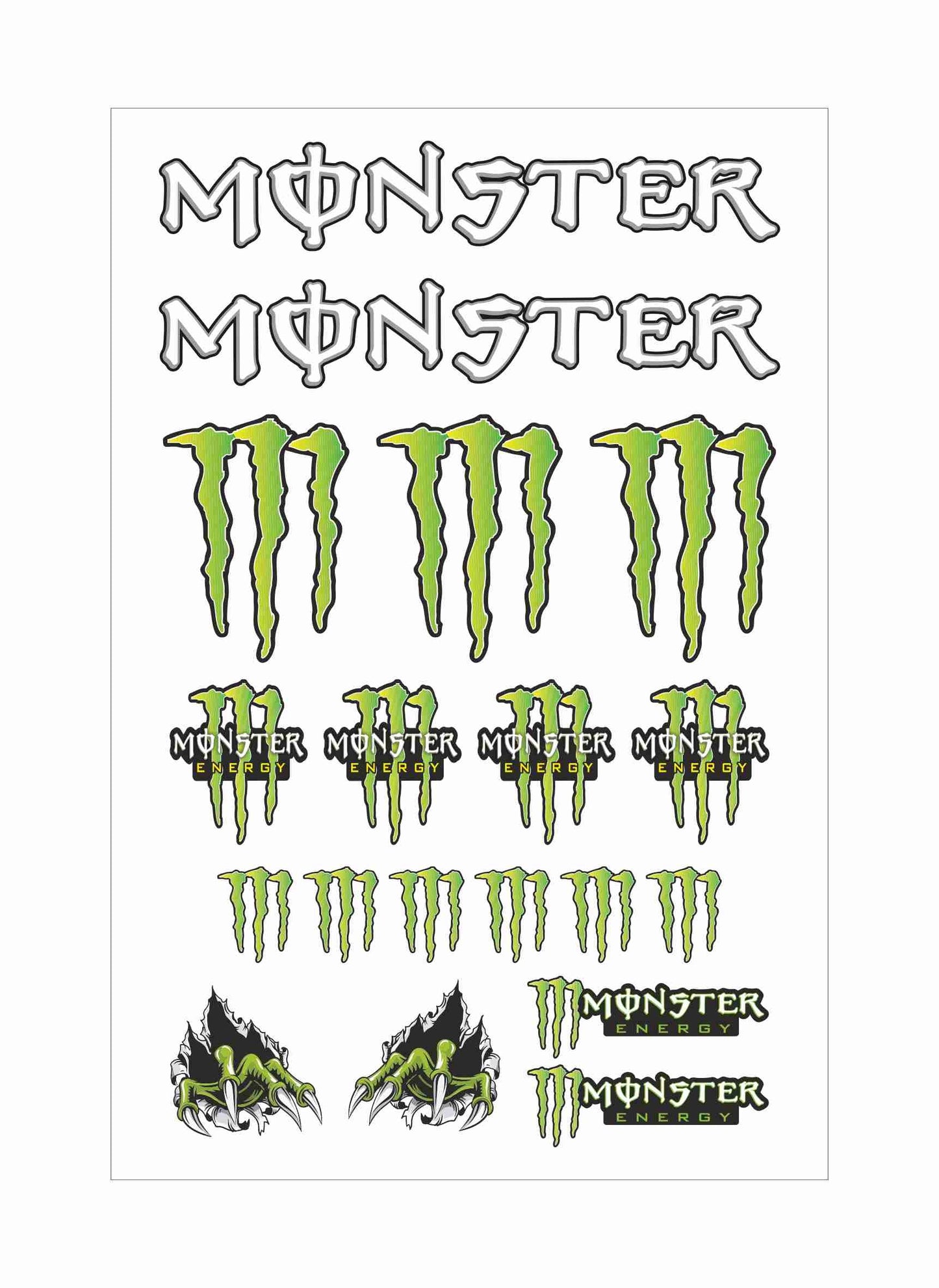 Monster Energy graffio kit adesivi