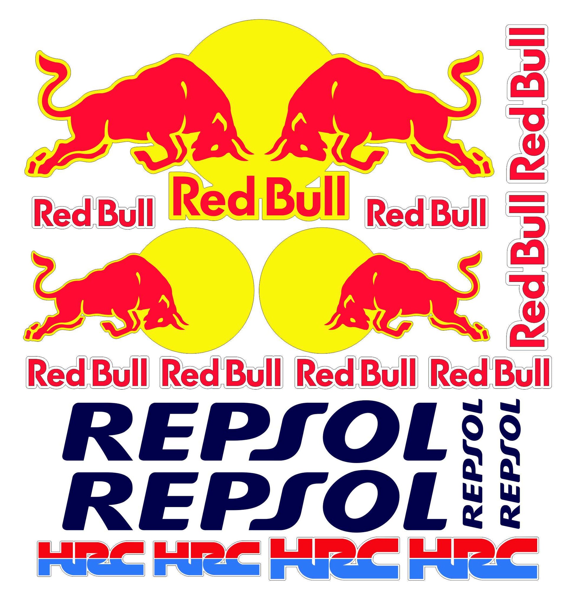 adesivi stickers red bull repsol hrc moto/auto – L'adesivo.com
