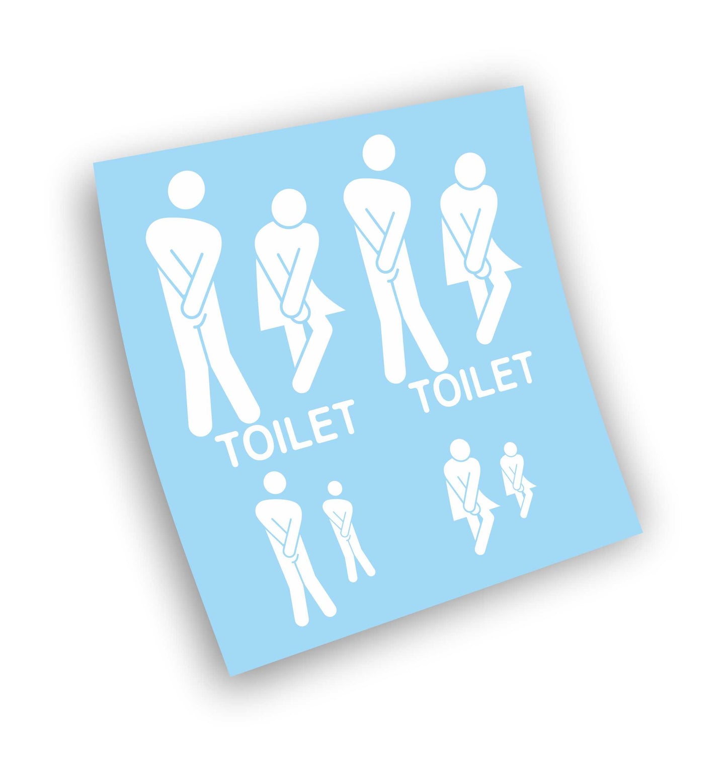 Adesivi Toilet WC Bagno Uomo Donna