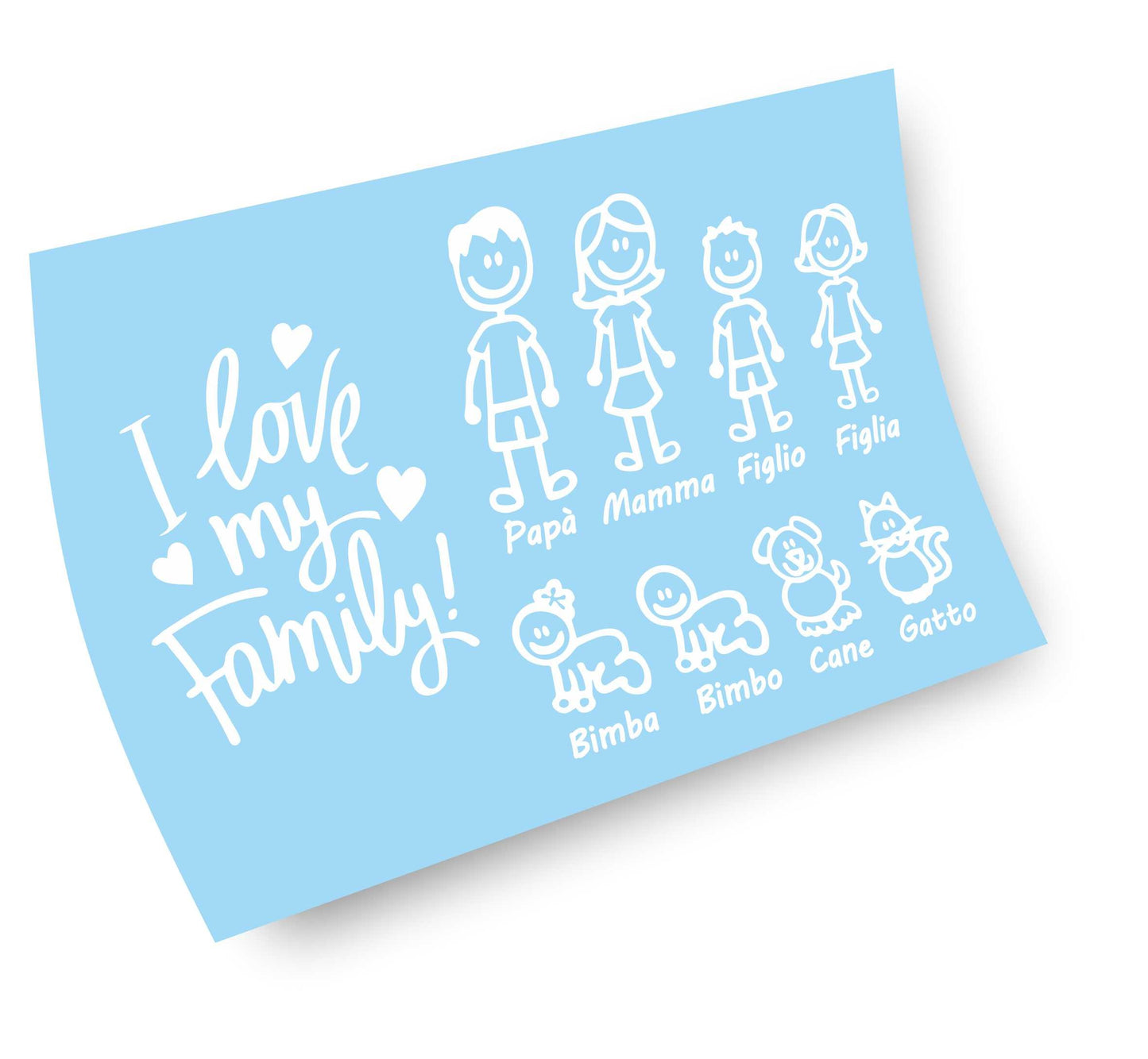 Adesivo auto famiglia - Family sticker