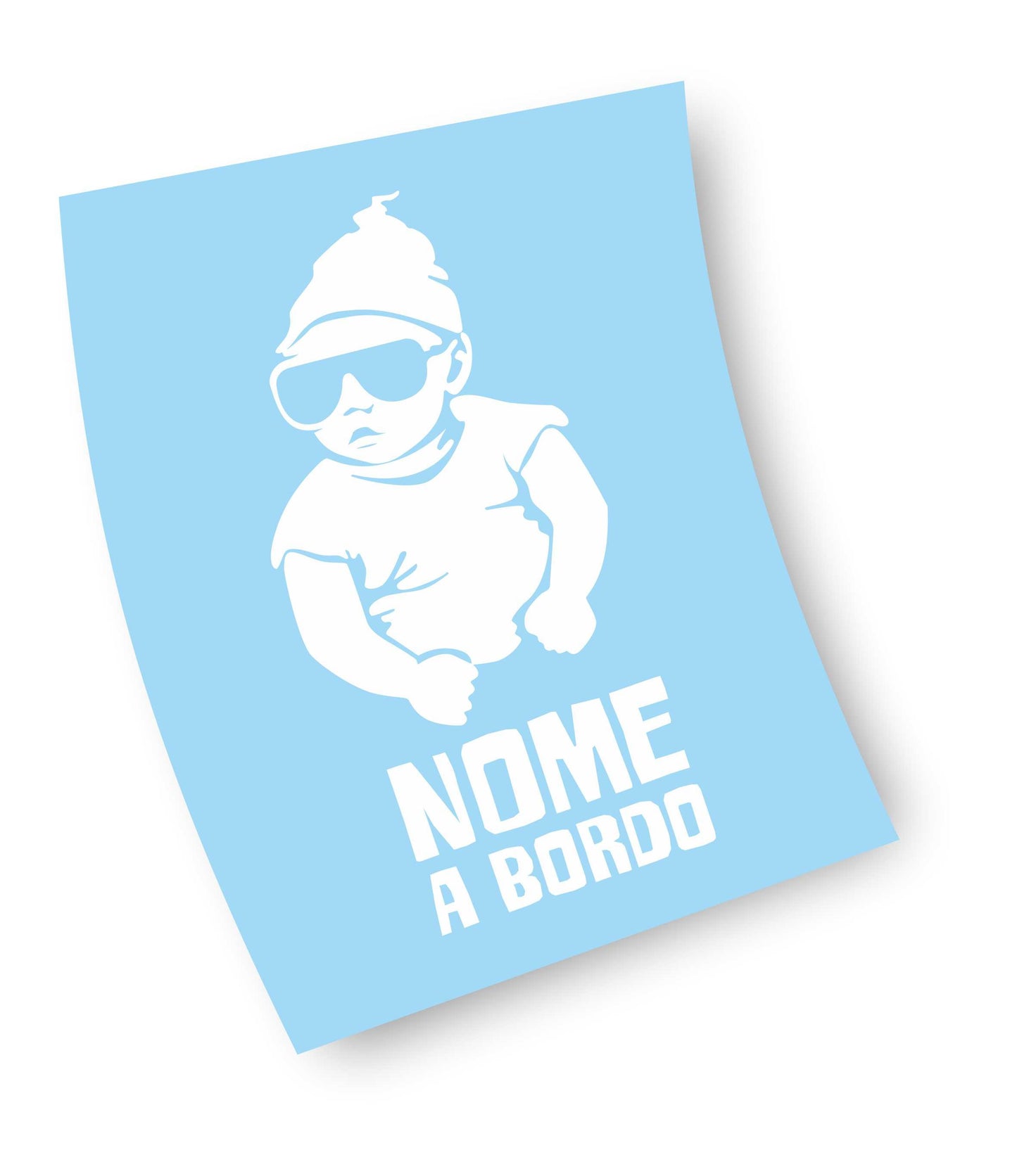 Adesivo sticker bimbo duro a bordo con  nome