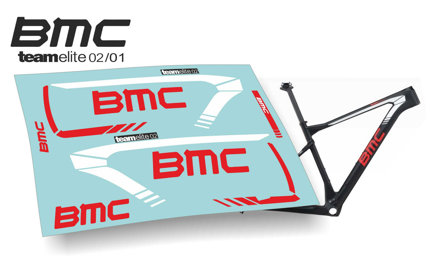 BMC Teamelite 01 / Teamelite 02 - kit adesivi telaio